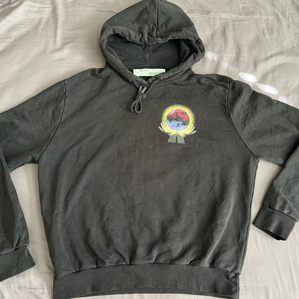 Virgil Off-White “Woman” Sweat shirt Sz L mens - Picture 3 of 9
